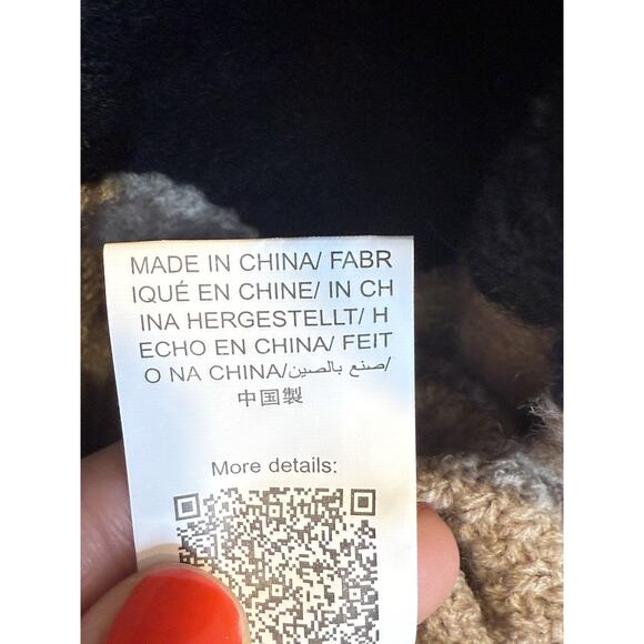 SHEIN Women's Beige/Black Color Block Crew Neck Sweater Size Large - Picture 6 of 6